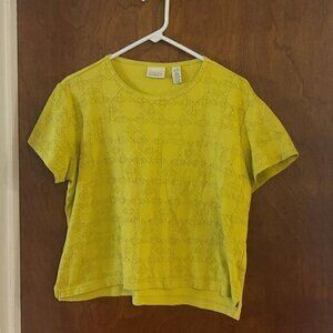 Classic Elements Light Green Short Sleeve Top